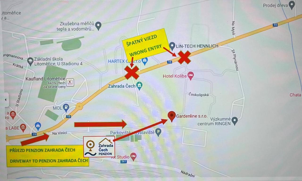 Penzion Zahrada Cech Litoměřice Zewnętrze zdjęcie